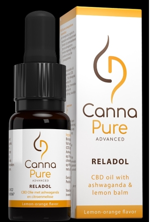 Canna reladol cbd olie met ashwaganda en citroenmilisse